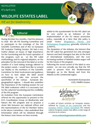 Wildlife Estates Newsletter Nr5
