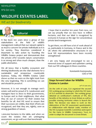 Wildlife Estates Newsletter Nr6