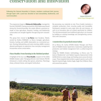 Post-tour Spain: A living landscape of conservation and innovation